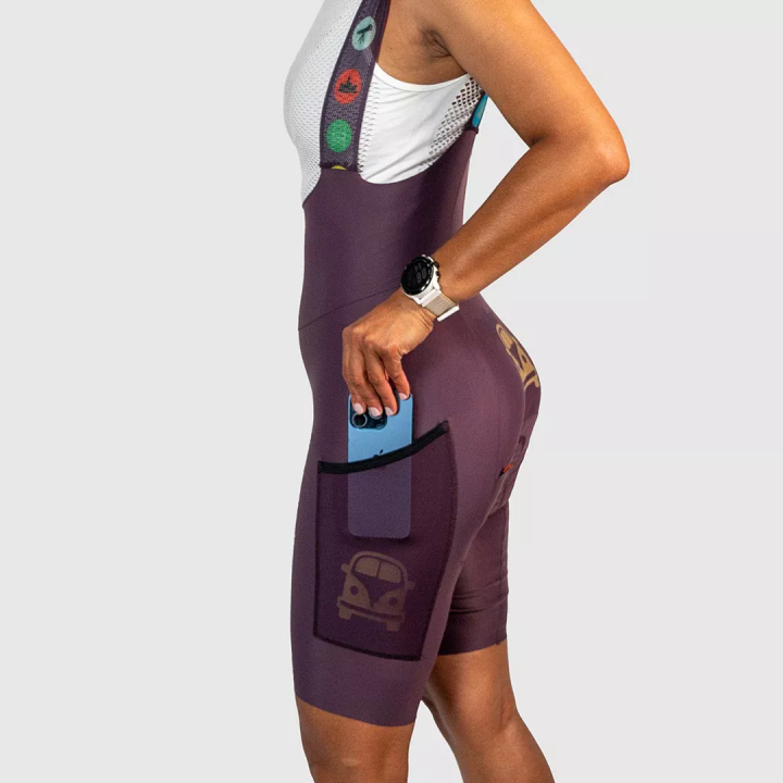 Ostroy - Cuissard Camper Cargo Eggplant Womens Bibs